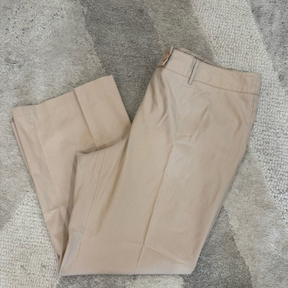 Apostrophe Dress Pants Neutral Taupe Straight Leg Flat Front‎ Women’s Size 20